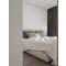 Blob Sandy White Steel & Opal Glass LED