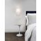 NIA White Metal White Fabric Shade Switc