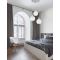 ODELL Chrome Aluminium Opal Glass LED E1