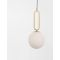 GRUS Brass Metal Opal Glass LED E27 1x12