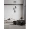 Mirbi Sandy Black Steel & Smoky Glass L