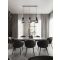 Mirbi Sandy Black Steel & Smoky Glass L