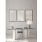 Ammos Gray Natural Concrete & White Fabr