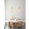 NIRO Natural Rattan & White Fabric Wire