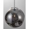 MAYAN Chrome Metal Smoky Gray Glass LED