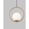 OBITAR Opal Glass Brass Gold Metal LED E