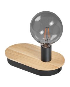 DECOR WOOD TABLE TOUCH BK WD E27 LEDV