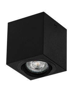 SPOT SURFACE SQUARE BK GU10 LEDV