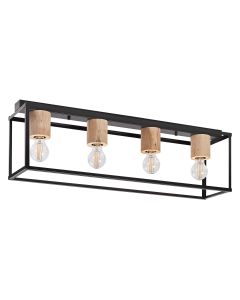 DECOR NAIROBI CEILING BK WD 4XE27 LEDV