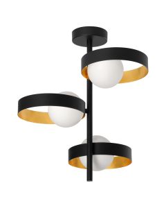 DECOR MEMPHIS CEILING BK GD 3XG9 LEDV