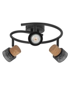 DECOR SPOT CORK SP 3X3.4W 927GU10BKLEDV