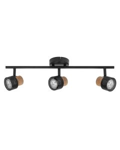 DECOR SPOT CORK 3X3.4W 927 GU10 BK LEDV