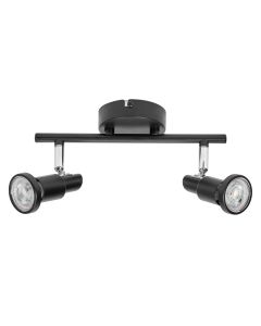 LED SPOT 2X3.4W 927 GU10 BK LEDV