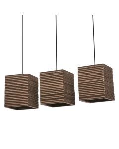 DECOR CARDBOARD SQUARE PEND 3XE27 LEDV