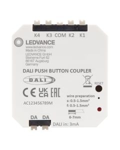 PUSHBUTTON COUPLER DALI-2 LEDV