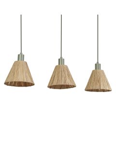 DECOR RAFFIA PENDANT LINEAR 3XE27GNLEDV