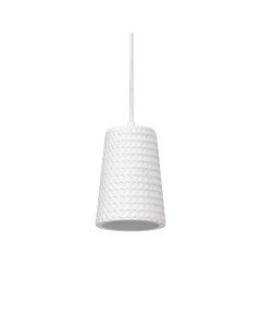 DECOR PLASTER CONE PEND E27 WT LEDV