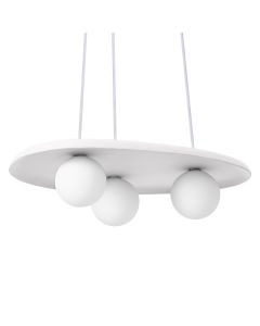 DECOR PLASTER NEST PEND 3XG9 WT LEDV