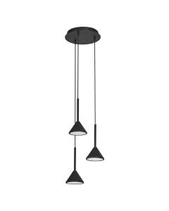 DECOR FUJI 3XPENDANT PL 13W 930 BK LEDV