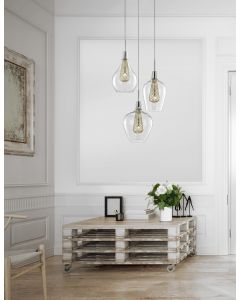 FILO Chrome Aluminium Clear Glass & Gold