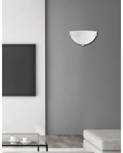 GIORNO Wall Lamp Alabaster Glass Chrome