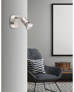 BASE Satin Nickel Metal LED GU10 1x5 Wat