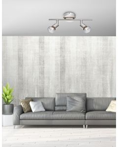 BASE Satin Nickel Metal LED GU10 2x5 Wat