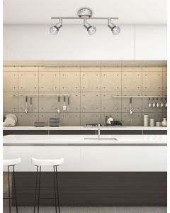 BASE Satin Nickel Metal LED GU10 3x5 Wat