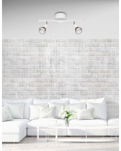 BASE Matt White Metal LED GU10 2x5 Watt