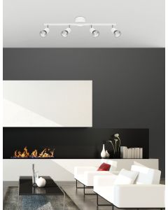 BASE Matt White Metal LED GU10 4x5 Watt