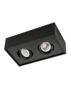Cube Lux 2X8W Led Zwart 3000K