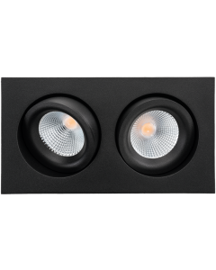 Junistar Lux Square Zwart 2X8W Led 2700K