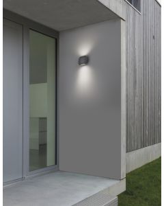 COMO Dark Gray Alum. Glass Diffuser LED