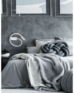 GENEVA Wall Light Sand White Aluminium L