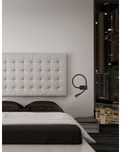GENEVA Wall Light Sand Black Aluminium L