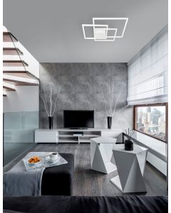 BILBAO White Aluminium & Acrylic LED 42