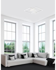 BILBAO White Aluminium & Acrylic LED 25