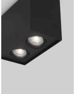 RENDE Sandy Black Aluminium LED GU10 2x1