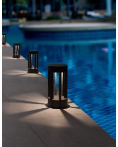 DEVORA Dark Gray Aluminium & Glass Diffu