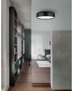 PERLETO Ceiling Lamp Blac k Metal & Acry