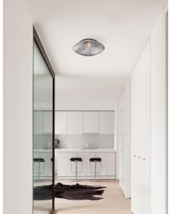 SENS CEILING LIGHT GREY GLASS LED E27 1x