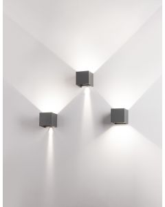 COMO Dark Gray Alum. LED 2x3 Watt 510Lm
