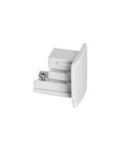 3-Fase rail, eindkap, wit
