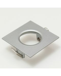 Downlight ring, vierkant 82(72)mm, zilve