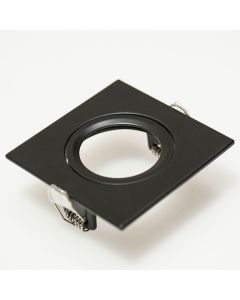 Downlight ring, vierkant 88(76)mm, zwart