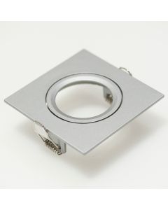 Downlight ring, vierkant 88(76)mm, zilve