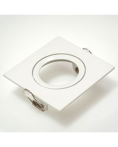 Downlight ring, vierkant 88(76)mm, puur