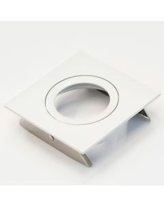 Downlight ring, vierkant, 87(76)mm, puur
