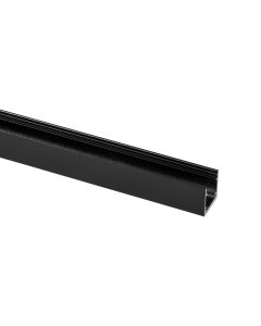 Aluminium profiel 2m, zwart RAL 9005 mat