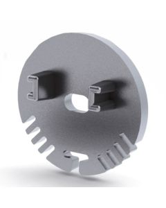 Eindkap rond met draaddoorvoer, aluminiu